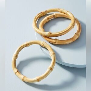 ANTHROPOLOGIE Bamboo Bangle Bracelet Set
